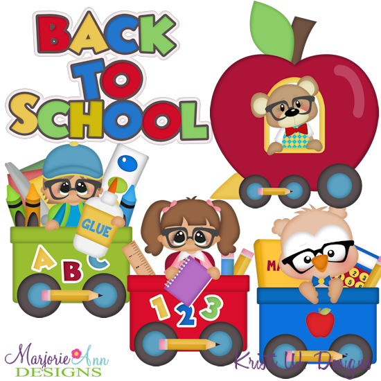 School Train SVG Cutting Files Includes Clipart - Click Image to Close
